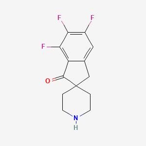 molecular formula C13H12F3NO B13712338 5,6,7-Trifluorospiro[indene-2,4'-piperidin]-1(3H)-one 