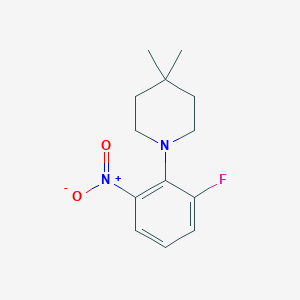 1-(2-Fluoro-6-nitrophenyl)-4,4-dimethylpiperidine