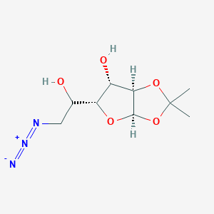 molecular formula C9H15N3O5 B13712361 (3aR,5R,6S,6aR)-5-(2-azido-1-hydroxyethyl)-2,2-dimethyl-3a,5,6,6a-tetrahydrofuro[2,3-d][1,3]dioxol-6-ol 