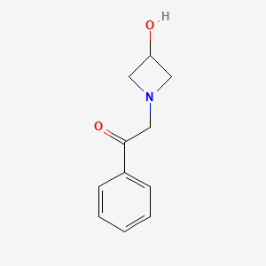 molecular formula C11H13NO2 B1371237 2-(3-Hydroxyazetidin-1-yl)-1-phenylethan-1-one 