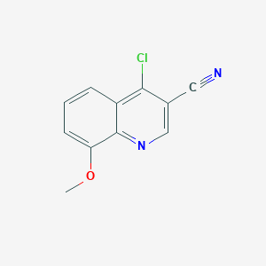 molecular formula C11H7ClN2O B1371241 4-Chloro-8-methoxyquinoline-3-carbonitrile CAS No. 214476-78-5