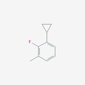 molecular formula C10H11F B13712420 1-Cyclopropyl-2-fluoro-3-methylbenzene 