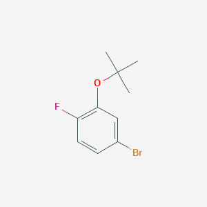 molecular formula C10H12BrFO B13712438 4-Bromo-2-(tert-butoxy)-1-fluorobenzene 