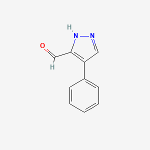 molecular formula C10H8N2O B1371246 4-Phenyl-1H-pyrazole-3-carbaldehyde CAS No. 499216-06-7