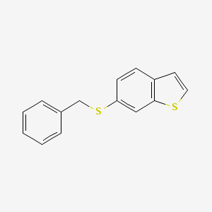 molecular formula C15H12S2 B13712477 6-(Benzylthio)benzothiophene 