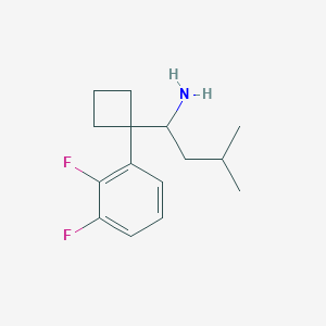 molecular formula C15H21F2N B13712551 1-[1-(2,3-Difluorophenyl)cyclobutyl]-3-methyl-1-butylamine 