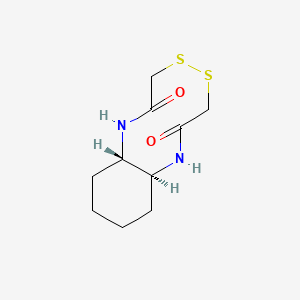 molecular formula C10H16N2O2S2 B13712556 (+/-)-trans-1,2-Bis(2-mercaptoacetamido)cyclohexane Disulfide 