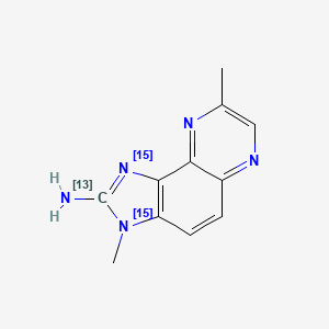 2-Amino-3,8-dimethylimidazo[4,5-f]quinoxaline-13C,15N2