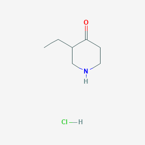 molecular formula C7H14ClNO B1371257 3-Ethylpiperidin-4-one hydrochloride CAS No. 324769-01-9