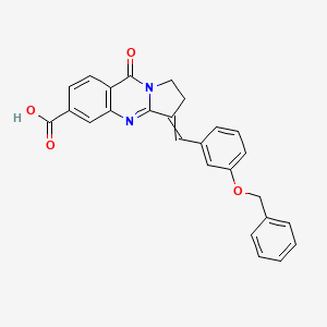 molecular formula C26H20N2O4 B13712605 3-(3-Benzyloxy-benzylidene)-9-oxo-1,2,3,9-tetrahydro-pyrrolo[2,1-b]quinazoline-6-carboxylic acid 