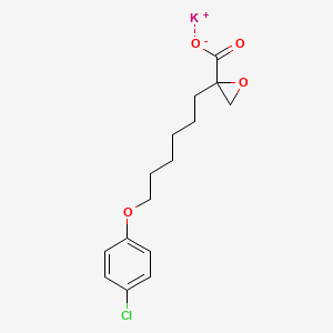 molecular formula C15H18ClKO4 B13712635 Potassium;2-[6-(4-chlorophenoxy)hexyl]oxirane-2-carboxylate 