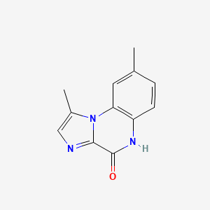 molecular formula C12H11N3O B1371264 1,8-dimethylimidazo[1,2-a]quinoxalin-4(5H)-one CAS No. 445430-61-5