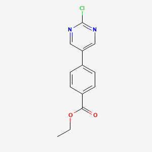 molecular formula C13H11ClN2O2 B13712649 Ethyl 4-(2-chloropyrimidin-5-yl)benzoate 