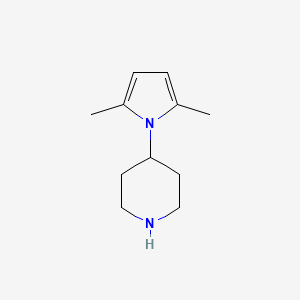 molecular formula C11H18N2 B1371265 4-(2,5-dimethyl-1H-pyrrol-1-yl)piperidine CAS No. 1032289-55-6