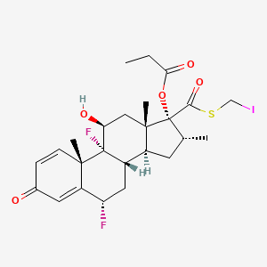 [(6S,8S,9R,10S,11S,13S,14S,16R,17R)-6,9-difluoro-11-hydroxy-17-(iodomethylsulfanylcarbonyl)-10,13,16-trimethyl-3-oxo-6,7,8,11,12,14,15,16-octahydrocyclopenta[a]phenanthren-17-yl] propanoate