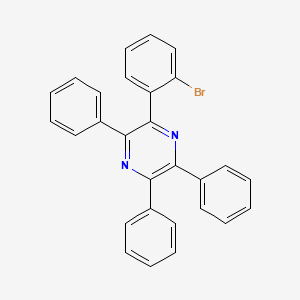 molecular formula C28H19BrN2 B13712698 2-(2-Bromophenyl)-3,5,6-triphenylpyrazine 