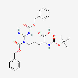 2-[(2-methylpropan-2-yl)oxycarbonylamino]-5-[phenylmethoxycarbonyl-(N-phenylmethoxycarbonylcarbamimidoyl)amino]pentanoic acid