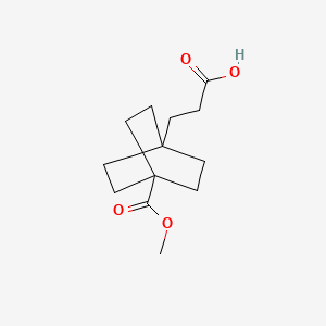 molecular formula C13H20O4 B1371277 3-[4-(Methoxycarbonyl)bicyclo[2.2.2]oct-1-yl]propanoic acid 