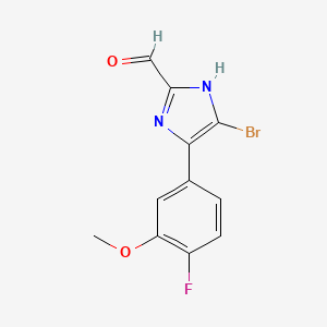 5-Bromo-4-(4-fluoro-3-methoxyphenyl)imidazole-2-carbaldehyde