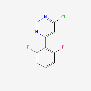 molecular formula C10H5ClF2N2 B1371280 4-Chloro-6-(2,6-difluorophenyl)pyrimidine 