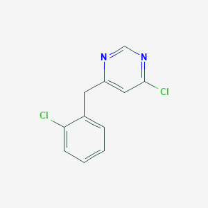 molecular formula C11H8Cl2N2 B1371281 4-Chloro-6-(2-chlorobenzyl)pyrimidine 