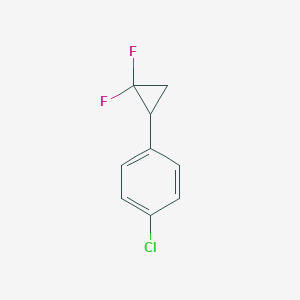 molecular formula C9H7ClF2 B13712831 1-Chloro-4-(2,2-difluorocyclopropyl)benzene 