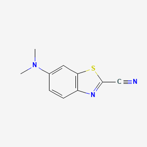 molecular formula C10H9N3S B13712848 6-(Dimethylamino)benzothiazole-2-carbonitrile 