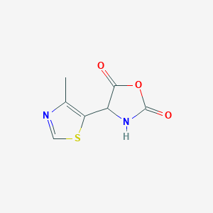 molecular formula C7H6N2O3S B13712866 4-(4-Methyl-5-thiazolyl)oxazolidine-2,5-dione 