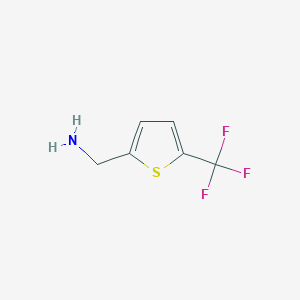 molecular formula C6H6F3NS B1371287 (5-(Trifluoromethyl)thiophen-2-yl)methanamine 