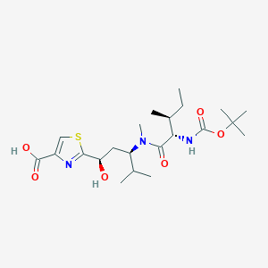 molecular formula C22H37N3O6S B13712871 2-{(1R,3R)-3-[(2S,3S)-(2-tert-Butoxycarbonylamino-3-methylpentanoyl)methylamino]-1-hydroxy-4-methylpentyl}thiazole-4-carboxylic acid 