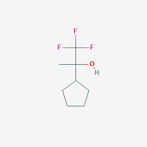 molecular formula C8H13F3O B13712883 2-Cyclopentyl-1,1,1-trifluoro-2-propanol 