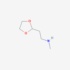 molecular formula C6H13NO2 B137129 2-(N-Methyl-2-aminoethyl)-1,3-dioxolane CAS No. 142753-10-4