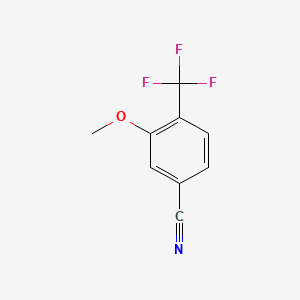 molecular formula C9H6F3NO B1371296 3-Methoxy-4-(trifluoromethyl)benzonitrile CAS No. 447-93-8