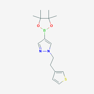 4-(4,4,5,5-Tetramethyl-1,3,2-dioxaborolan-2-yl)-1-(2-(thiophen-3-yl)ethyl)-1H-pyrazole