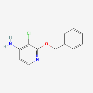 molecular formula C12H11ClN2O B13713000 2-(Benzyloxy)-3-chloropyridin-4-amine 