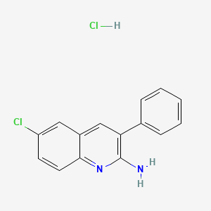 2-Amino-6-chloro-3-phenylquinoline hydrochloride