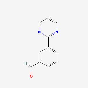 molecular formula C11H8N2O B1371303 3-(Pyrimidin-2-yl)benzaldehyde CAS No. 263349-22-0