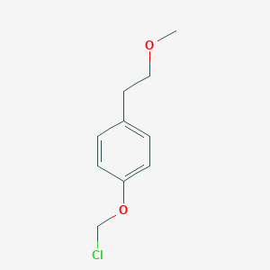 molecular formula C10H13ClO2 B13713038 1-(Chloromethoxy)-4-(2-methoxyethyl)benzene 