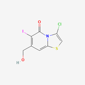 3-chloro-7-(hydroxymethyl)-6-iodo-5H-thiazolo[3,2-a]pyridin-5-one