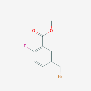 molecular formula C9H8BrFO2 B1371307 Methyl 5-(bromomethyl)-2-fluorobenzoate CAS No. 709-45-5