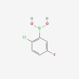 molecular formula C6H5BClFO2 B1371309 2-氯-5-氟苯硼酸 CAS No. 444666-39-1