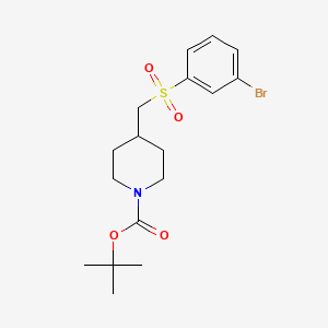 molecular formula C17H24BrNO4S B13713113 tert-Butyl 4-(((3-bromophenyl)sulfonyl)methyl)piperidine-1-carboxylate 