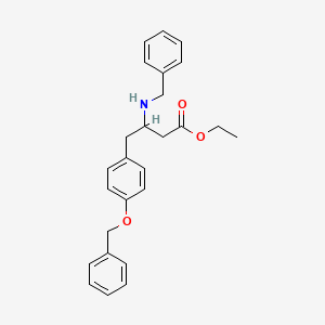 molecular formula C26H29NO3 B13713120 Ethyl 3-(Benzylamino)-4-[4-(benzyloxy)phenyl]butanoate 