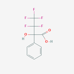 molecular formula C10H7F5O3 B13713141 3,3,4,4,4-Pentafluoro-2-hydroxy-2-phenylbutyric acid 