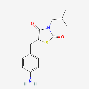 molecular formula C14H18N2O2S B13713146 5-(4-Aminobenzyl)-3-isobutylthiazolidine-2,4-dione 