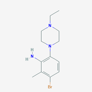 molecular formula C13H20BrN3 B13713147 3-Bromo-6-(4-ethylpiperazin-1-yl)-2-methylaniline 