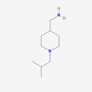 molecular formula C10H22N2 B1371315 1-(1-Isobutylpiperidin-4-YL)methanamine CAS No. 258345-24-3