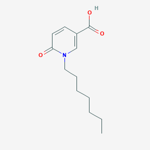 molecular formula C13H19NO3 B1371316 1-Heptyl-6-oxo-1,6-dihydropyridine-3-carboxylic acid 