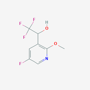 molecular formula C8H7F4NO2 B13713166 5-Fluoro-2-methoxy-alpha-(trifluoromethyl)pyridine-3-methanol 