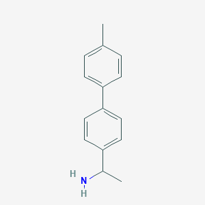 molecular formula C15H17N B13713184 1-(4'-Methyl-[1,1'-biphenyl]-4-yl)ethanamine 